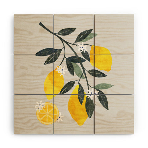 El buen limon Lemon tree branch Wood Wall Mural