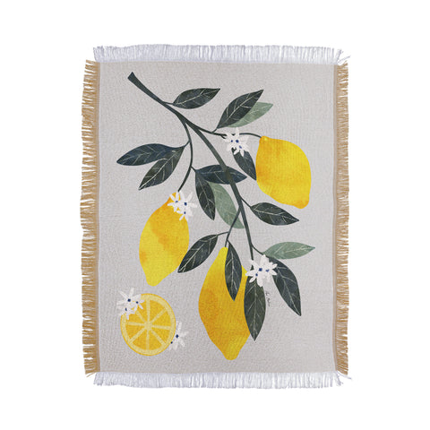 El buen limon Lemon tree branch Throw Blanket
