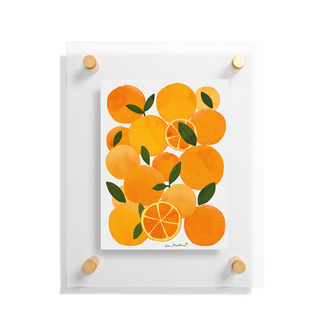 El buen limon mediterranean oranges still life Floating Acrylic Print