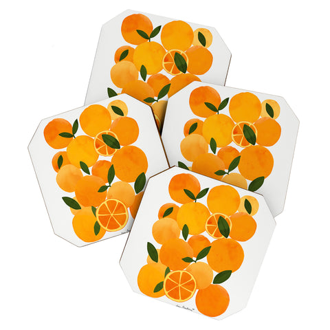 El buen limon mediterranean oranges still life Coaster Set