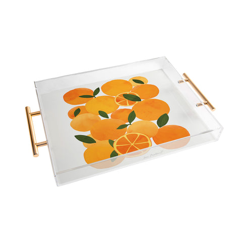 El buen limon mediterranean oranges still life Acrylic Tray
