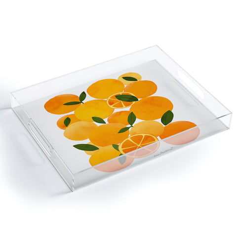 El buen limon mediterranean oranges still life Acrylic Tray