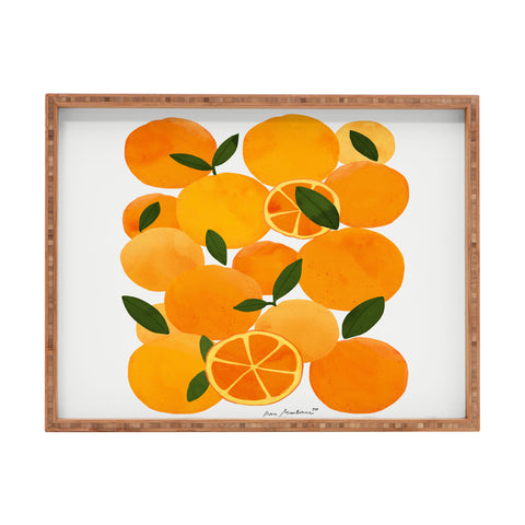 El buen limon mediterranean oranges still life Rectangular Tray