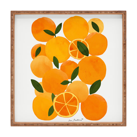 El buen limon mediterranean oranges still life Square Tray