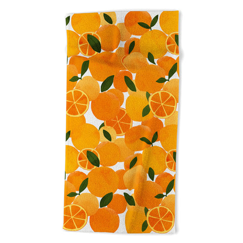 El buen limon mediterranean oranges still life Beach Towel