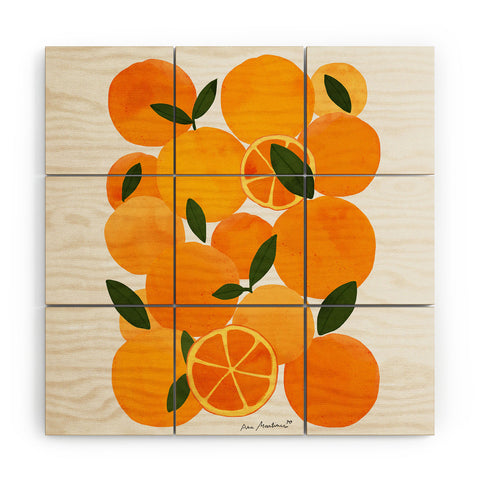 El buen limon Oranges branch and flowers Small Acrylic Tray - Deny Designs