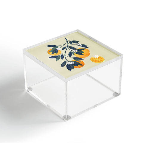El buen limon Oranges branch and flowers Acrylic Box