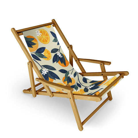El buen limon Oranges branch and flowers Sling Chair