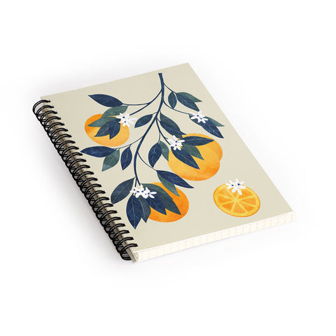 El buen limon Oranges branch and flowers Spiral Notebook
