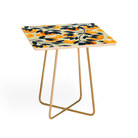 El buen limon Oranges branch and flowers Side Table