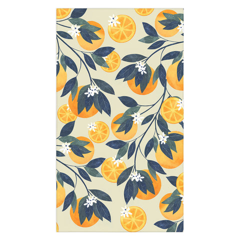 El buen limon Oranges branch and flowers Tablecloth