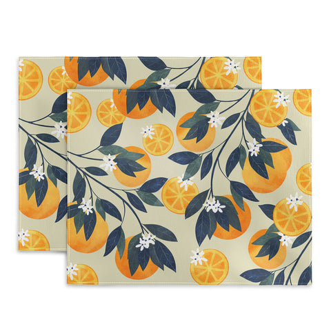 El buen limon Oranges branch and flowers Placemat