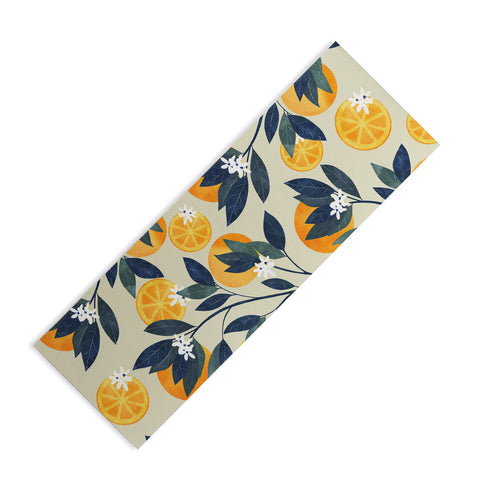 El buen limon Oranges branch and flowers Yoga Mat