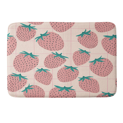 El buen limon Pink strawberries I Memory Foam Bath Mat
