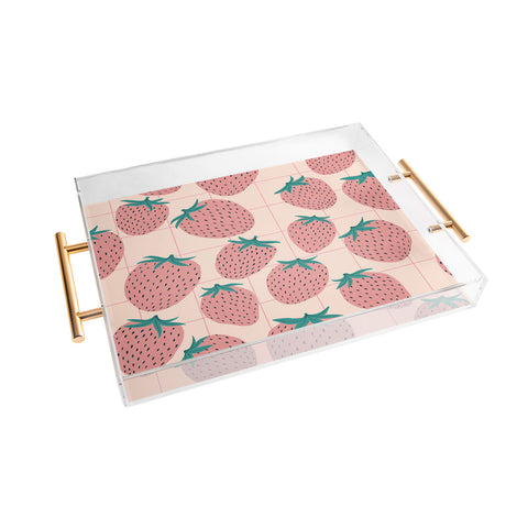 El buen limon Pink strawberries I Acrylic Tray