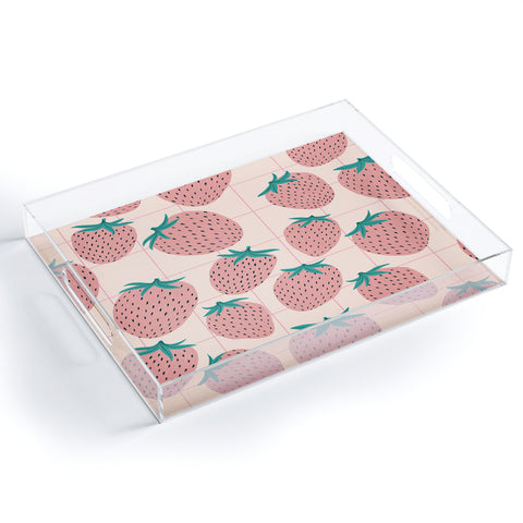 El buen limon Pink strawberries I Acrylic Tray