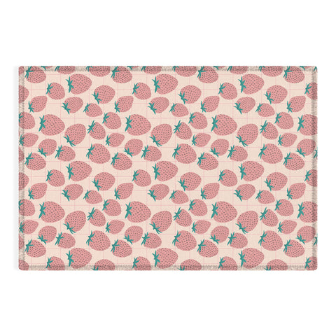 El buen limon Pink strawberries I Outdoor Rug
