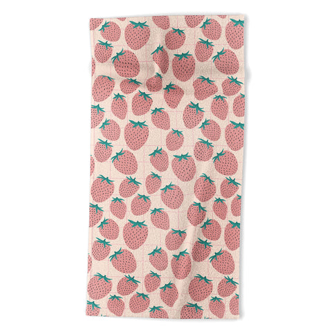 El buen limon Pink strawberries I Beach Towel