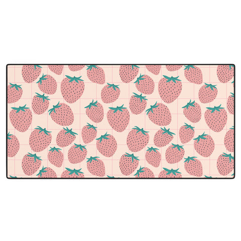 El buen limon Pink strawberries I Desk Mat