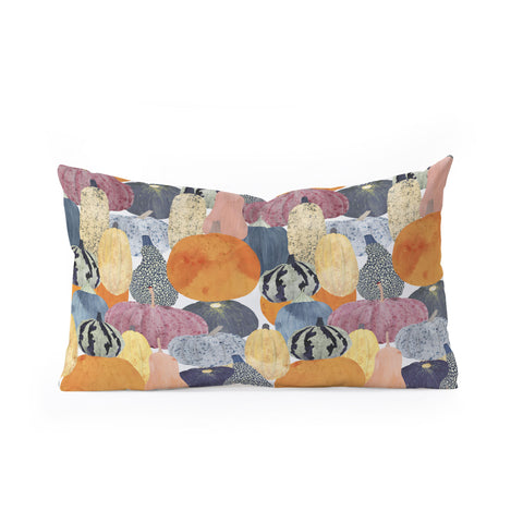 El buen limon Pumpkin still life Oblong Throw Pillow