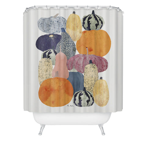 El buen limon Pumpkin still life Shower Curtain