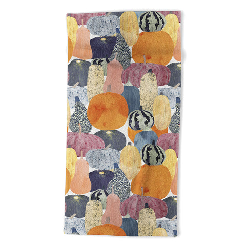 El buen limon Pumpkin still life Beach Towel