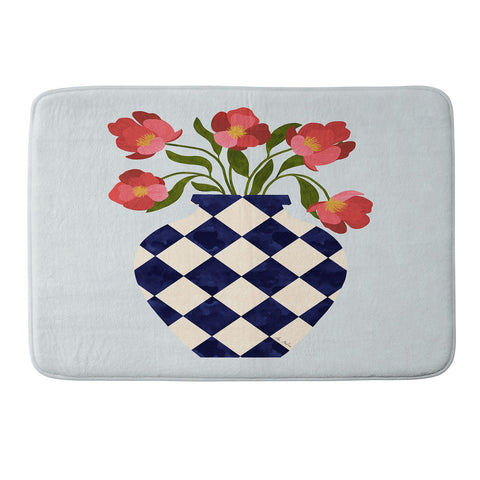 El buen limon Roses and vase with diamonds Memory Foam Bath Mat