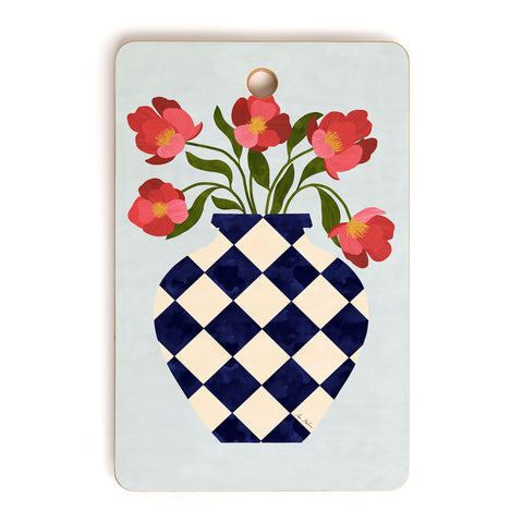 El buen limon Roses and vase with diamonds Cutting Board Rectangle