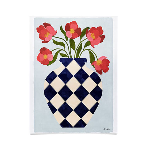 El buen limon Roses and vase with diamonds Poster