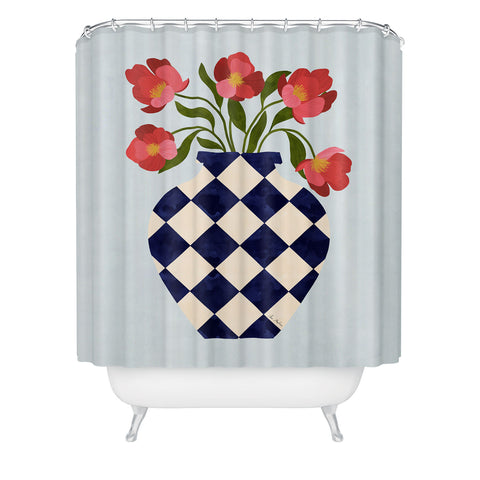 El buen limon Roses and vase with diamonds Shower Curtain