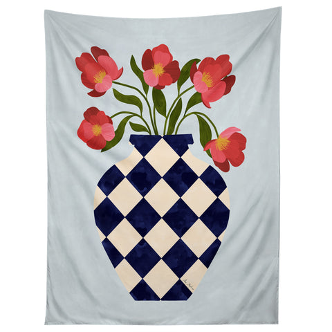 El buen limon Roses and vase with diamonds Tapestry