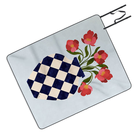 El buen limon Roses and vase with diamonds Picnic Blanket