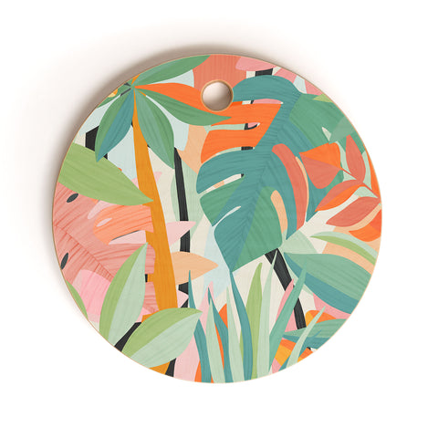 El buen limon Tropical forest I Cutting Board Round