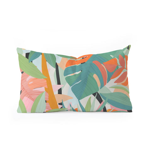 El buen limon Tropical forest I Oblong Throw Pillow Havenly