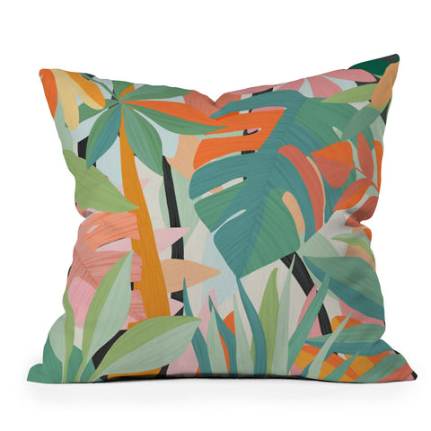 El buen limon Tropical forest I Throw Pillow