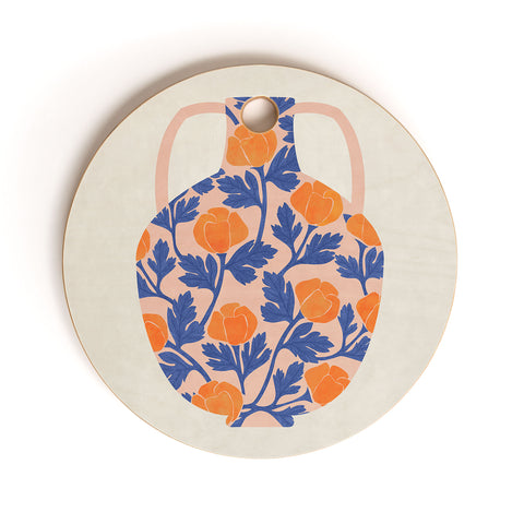 El buen limon Vase and roses collection Cutting Board Round
