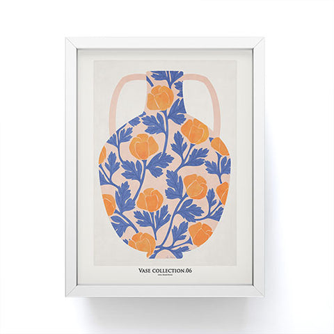 El buen limon Vase and roses collection Framed Mini Art Print