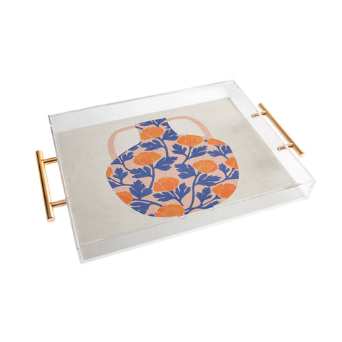 El buen limon Vase and roses collection Acrylic Tray