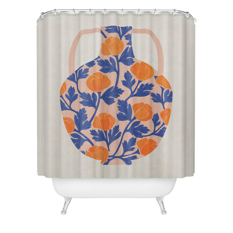 El buen limon Vase and roses collection Shower Curtain