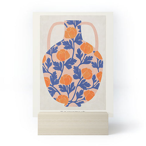 El buen limon Vase and roses collection Mini Art Print
