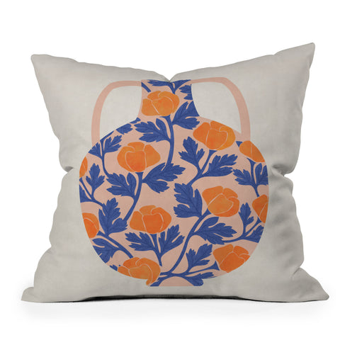 El buen limon Vase and roses collection Throw Pillow Havenly