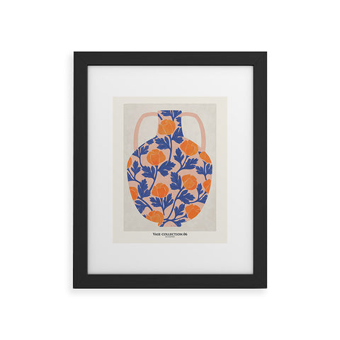 El buen limon Vase and roses collection Framed Art Print