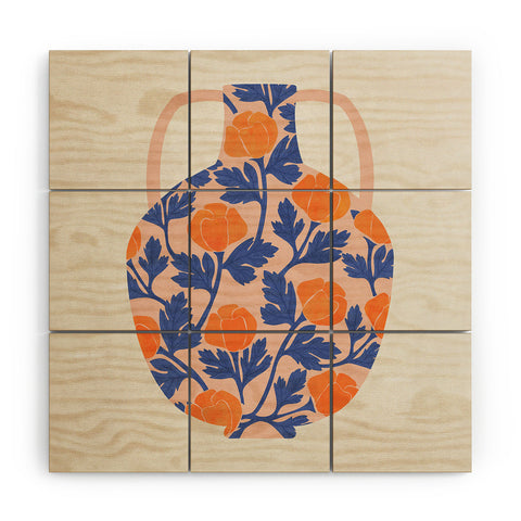 El buen limon Vase and roses collection Wood Wall Mural