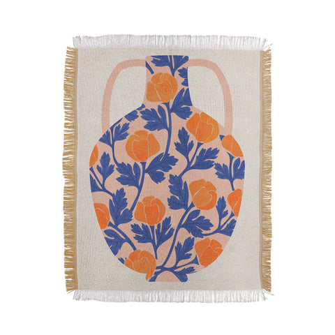 El buen limon Vase and roses collection Throw Blanket