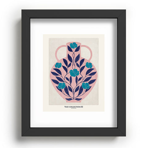 El buen limon Vase with blue roses Recessed Framing Rectangle