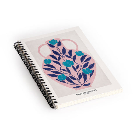 El buen limon Vase with blue roses Spiral Notebook