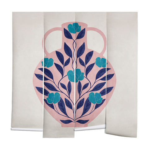 El buen limon Vase with blue roses Wall Mural