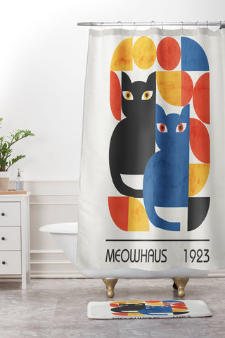 Elan Harris MEOWHAUS 1923 Shower Curtain And Mat