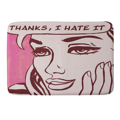 Elan Harris Thanks I hate it Memory Foam Bath Mat