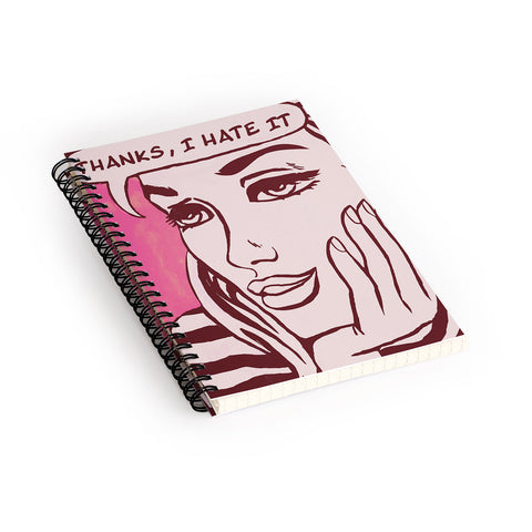 Elan Harris Thanks I hate it Spiral Notebook